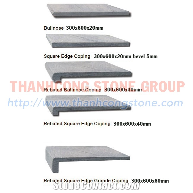 Bluestone Bullnose Pool Coping