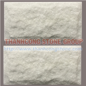 Pure White Marble Wall Cladding Split Stone