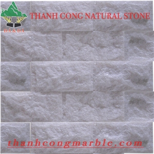 Pure White Marble Wall Cladding Split Stone