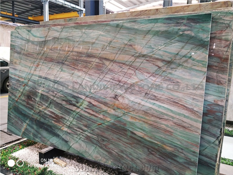 Alexandrita Green Emerald Green Quartzite Slabs