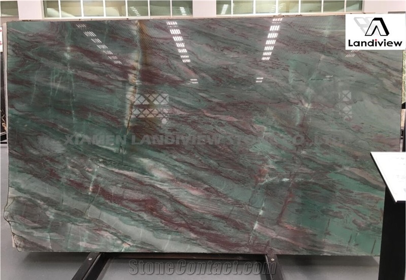 Botanic Bordeaux Emerald Green Quartzite Slabs