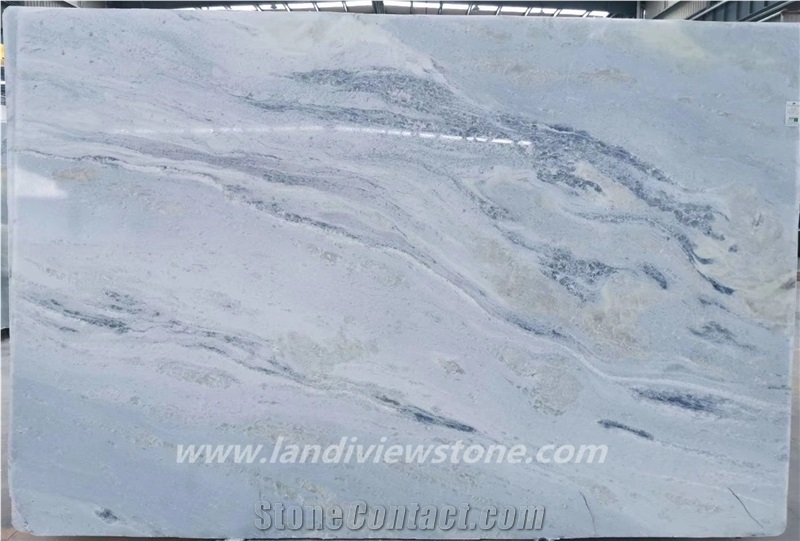 Celeste Arabescato Azul Argentina Marble Slab Tile