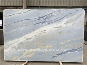 Celeste Arabescato Azul Argentina Marble Slab Tile