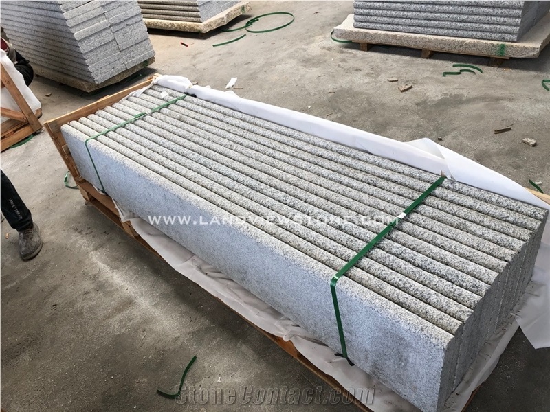 Cheap Outdoor Grey Granite Stone Flamed Steps