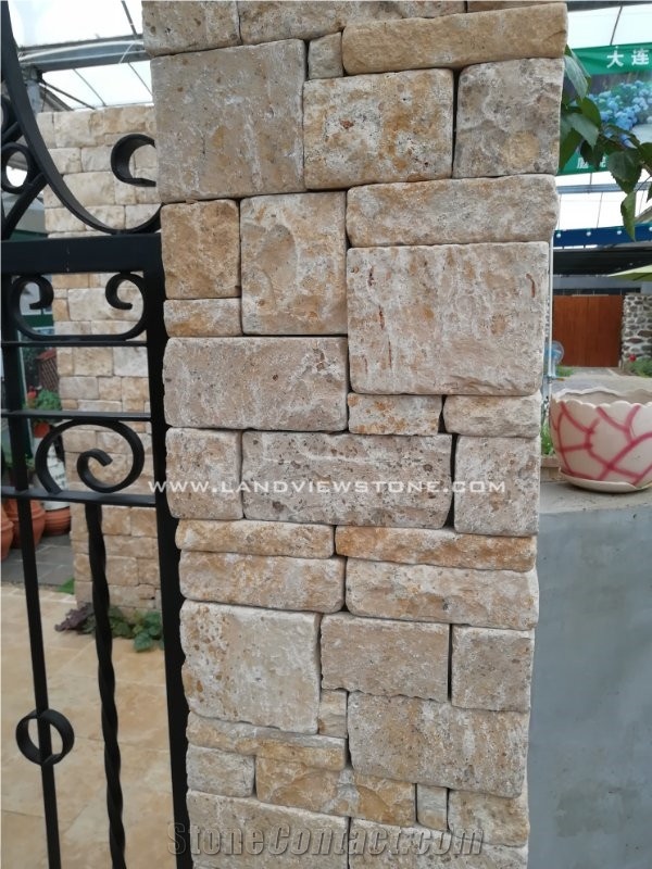 Golden Yellow Split Face Wall Stone Floor Paver