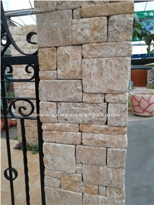 Golden Yellow Split Face Wall Stone Floor Paver