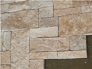 Golden Yellow Split Face Wall Stone Floor Paver