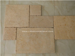 Golden Yellow Split Face Wall Stone Floor Paver