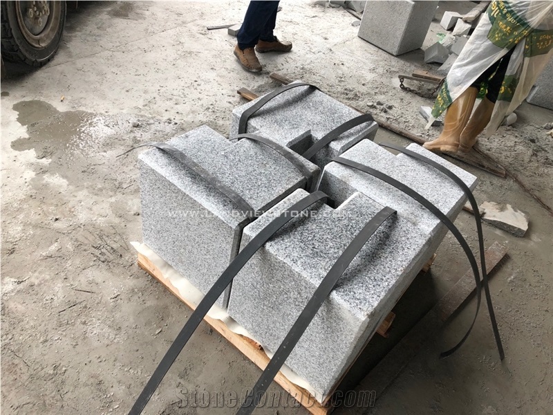 Light Grey Granite Stone Road Bollard Parking Ball