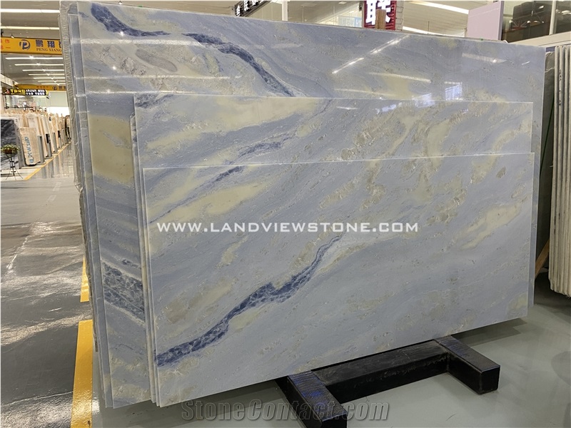 Lumen Marble Amity Blue Slabs Wall Stone