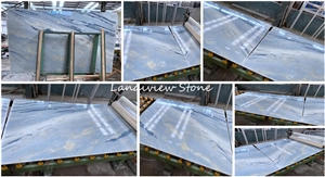 Lumen Marble Azul Cielo Marble Slabs Tiles