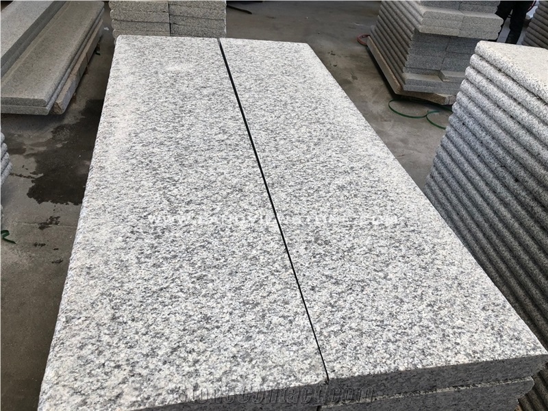Padang White Barry White Granite Stone Steps Deck