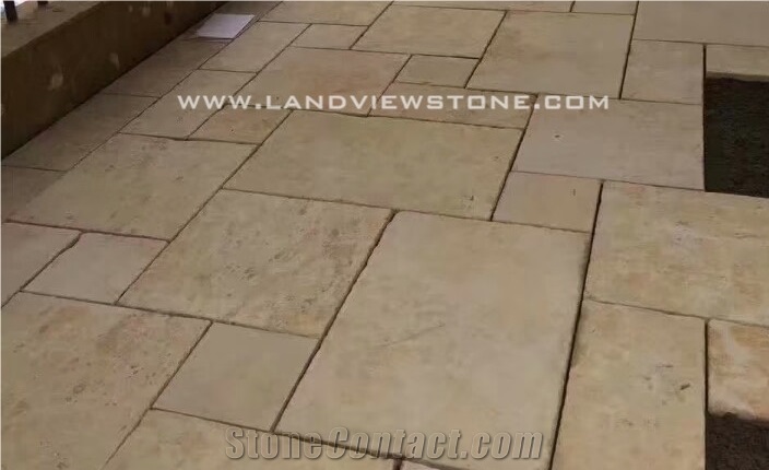 Split Face Cream Limestone Wall Stone Cladding