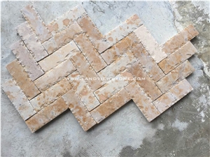 Split Face Cream Limestone Wall Stone Cladding