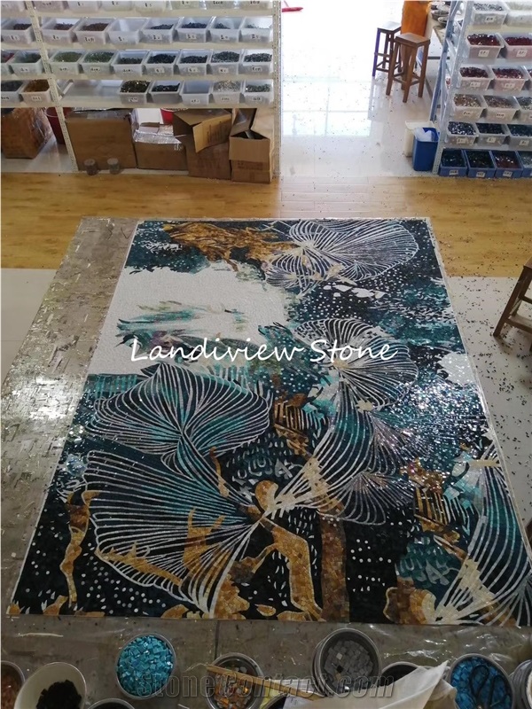 Tablet Marble Mosaic Paiting Artwork Create Craft