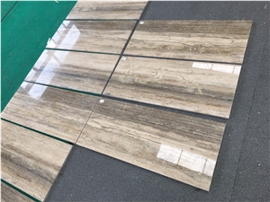 Travertino Silver Grey Mic Slab Tile Walling Floor
