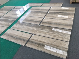 Travertino Silver Grey Mic Slab Tile Walling Floor
