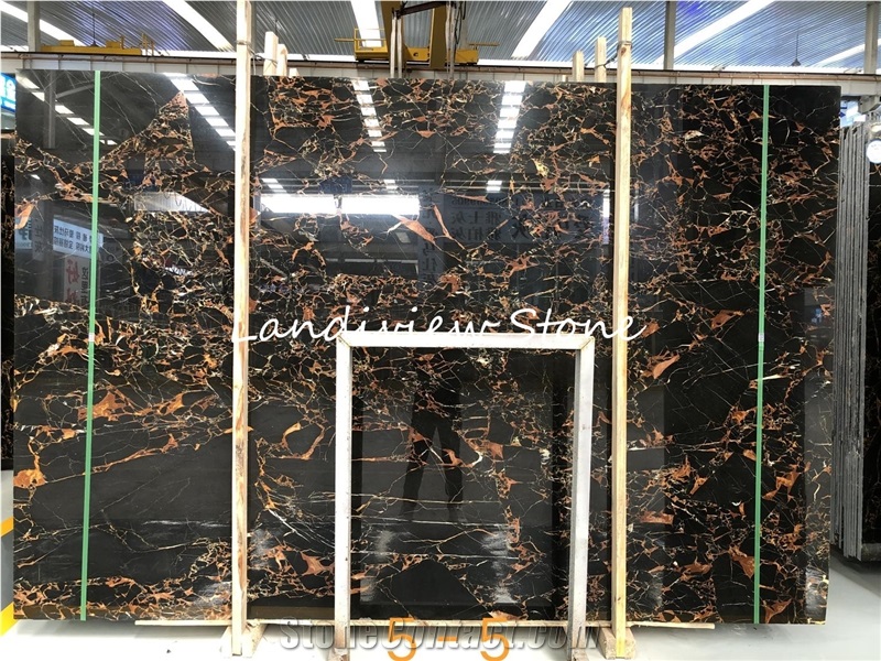 Vendome Noir Portoro Mezza Macchia Marble Tiles