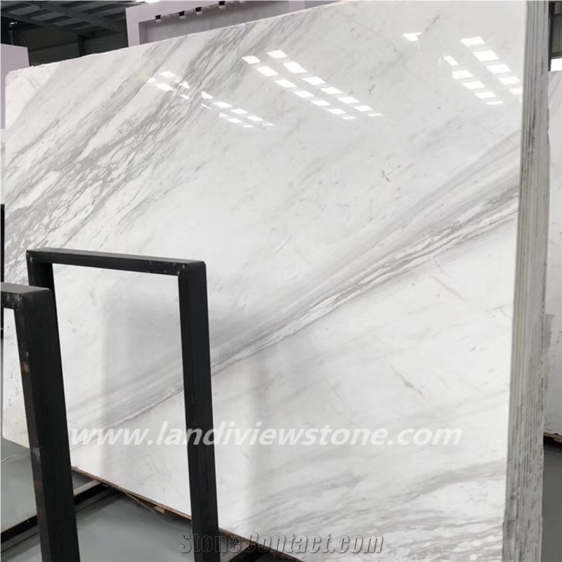 Volakas Flower Semi Jazzy White Marble Slabs Tiles