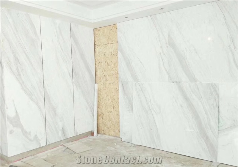 Volakas Flower Semi Jazzy White Marble Slabs Tiles