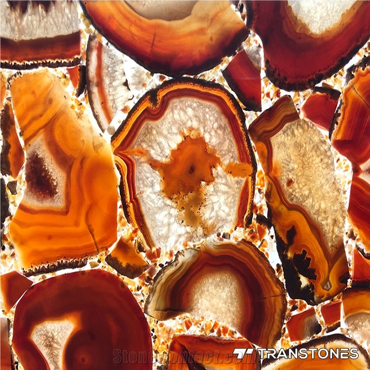 Orange Agate Slab Agate Coaster 4 Home Decor Wall