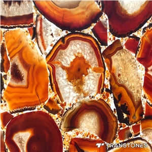 Orange Agate Slab Agate Coaster 4 Home Decor Wall