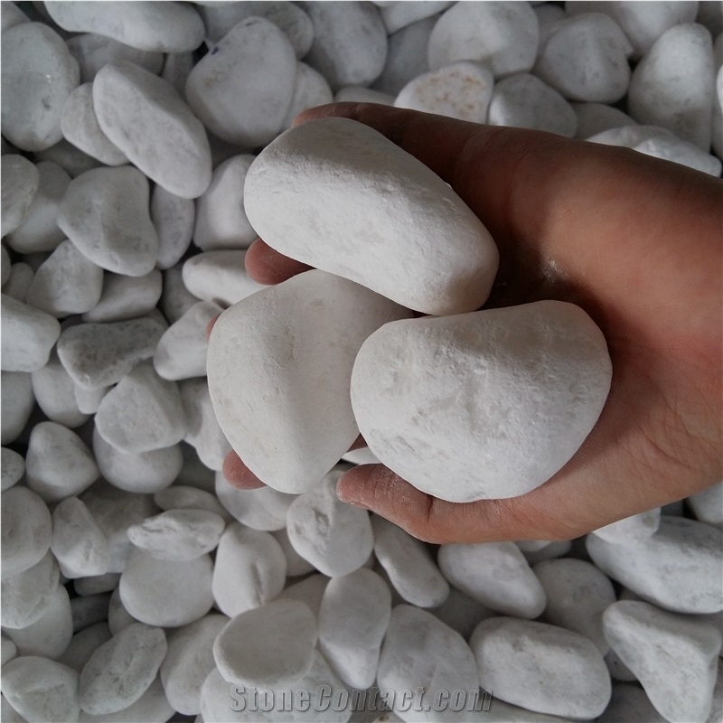 White Quartz Pebbles Stone for Landscaping