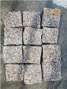 Yellow Rusty Cobble Pavers, Cube Stone Pavers