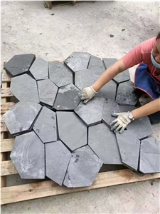 Black Slate Flagstone Walkway Pavers