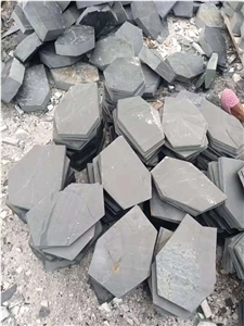 Black Slate Flagstone Walkway Pavers