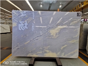 Blue Sky White Clouds Marble Spring Land Slabs