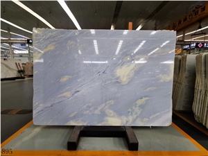 Blue Sky White Clouds Marble Spring Land Slabs