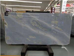 Blue Sky White Clouds Marble Spring Land Slabs