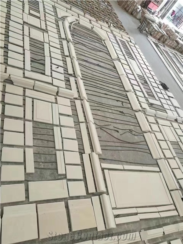 Desert White Limestone Slabs Raw Stone Wall Tiles