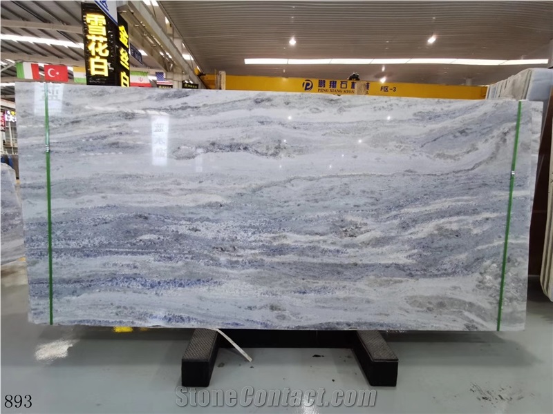 Garda Crystal Blue Marble Light Azul Stone Slabs