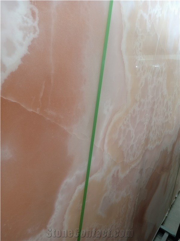 Persian Light Pink Onyx Slabs Wall Tiles