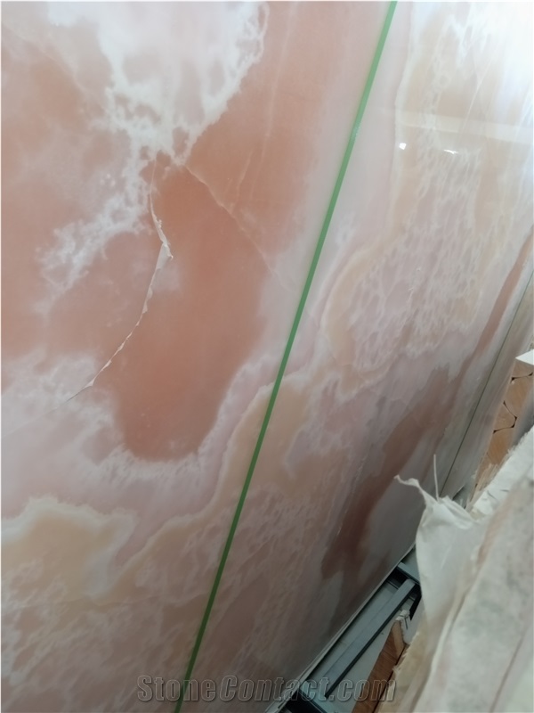 Persian Light Pink Onyx Slabs Wall Tiles
