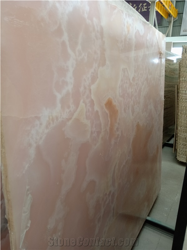 Persian Light Pink Onyx Slabs Wall Tiles