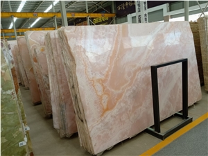 Persian Light Pink Onyx Slabs Wall Tiles
