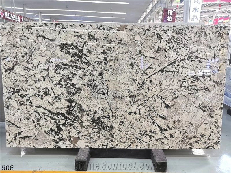 Silver Mountain Snow Granite Bianco Antico Slabs