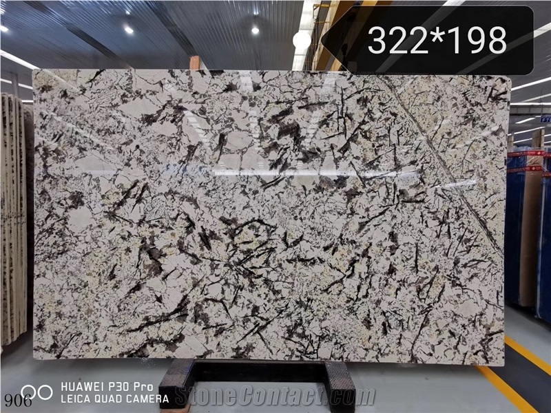 Silver Mountain Snow Granite Bianco Antico Slabs