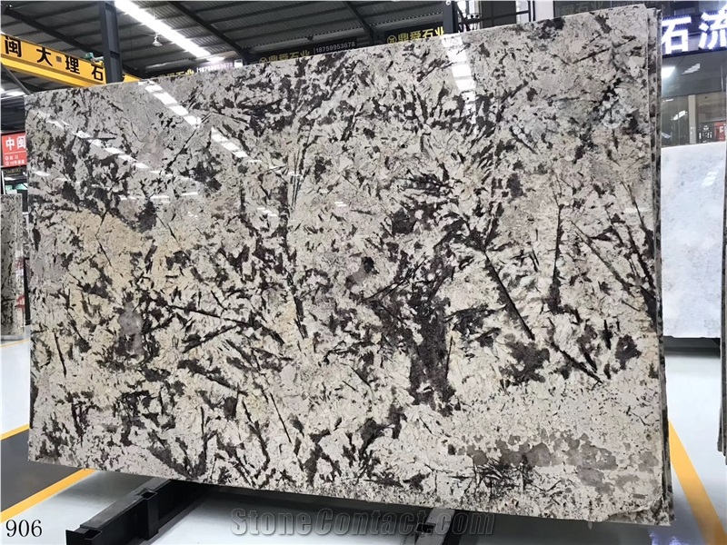 Silver Mountain Snow Granite Bianco Antico Slabs