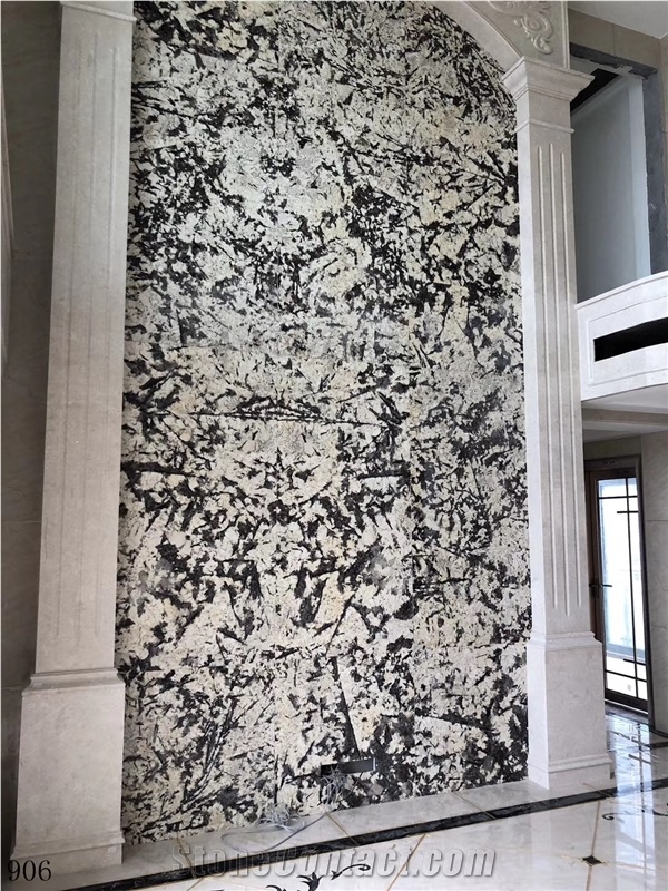 Silver Mountain Snow Granite Bianco Antico Slabs