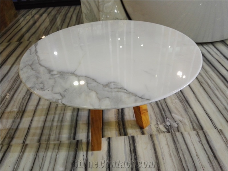 Calacatta White Marble Coffee Table
