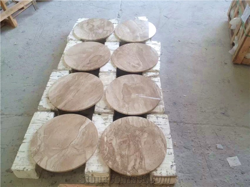 Nordy Beige Yellow Marble Tops Coffee Tables