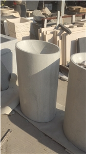 Bianco Carrara White Free Standing Basin Washroom