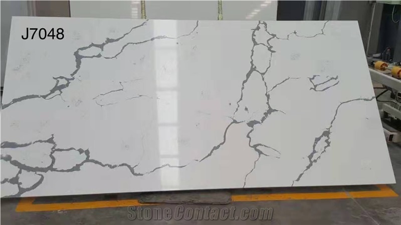 Cultured Grey Artificial Quartz Slab Cuntertops