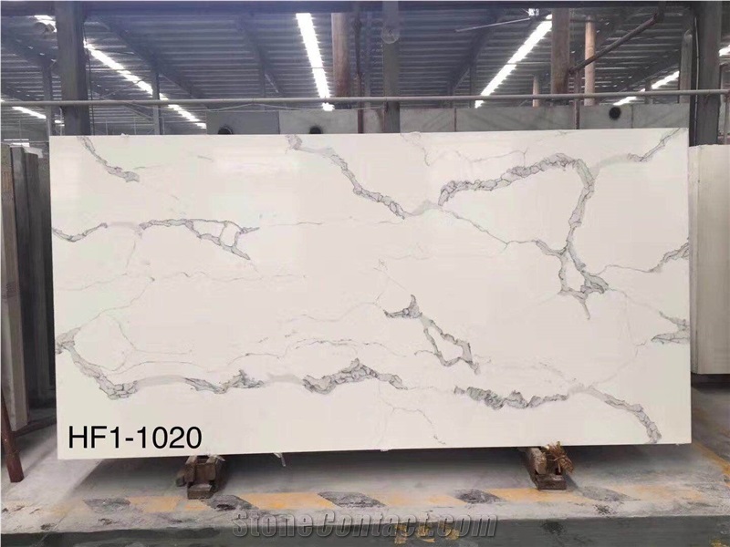 Cultured Grey Artificial Quartz Slab Cuntertops