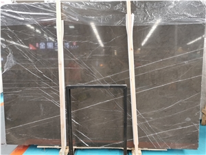 Grey Pietra Bookmatch Marble Slabs Brown Tiles