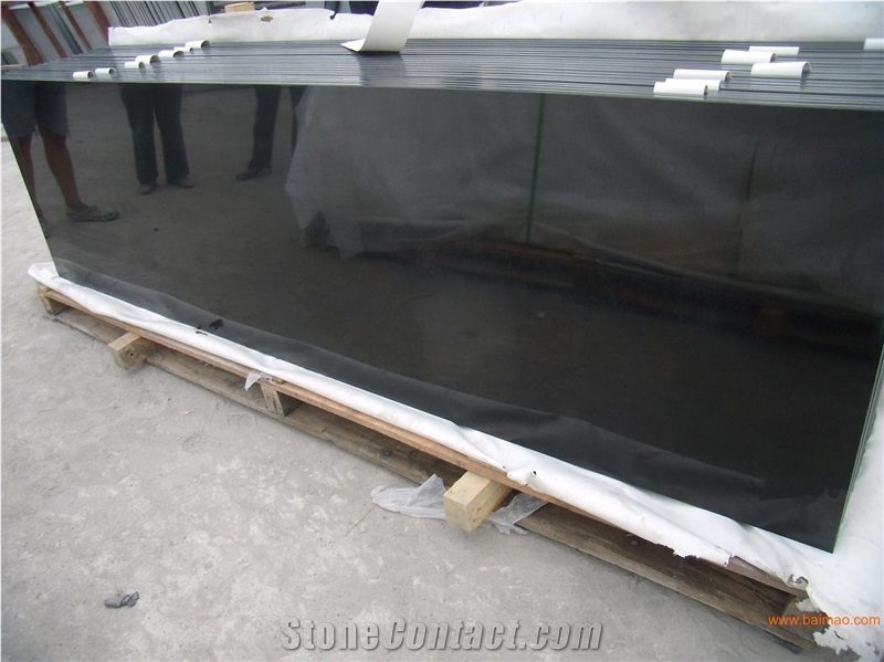 Hige Gloss Polished Surface Mongolia Black Tiles